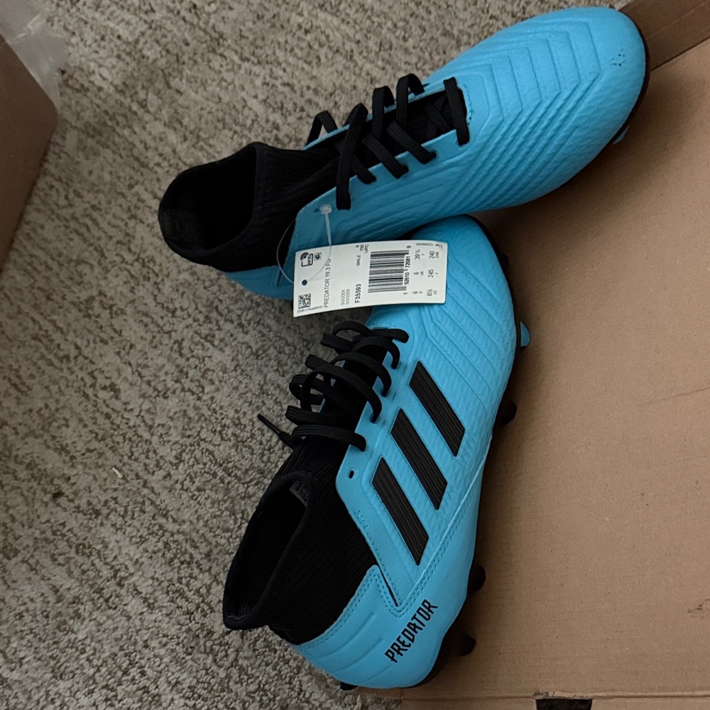 Adidas Predator 19.3 FG ‘Bright Cyan’ Soccer Cleats Men’s 7.5 – New with Tags